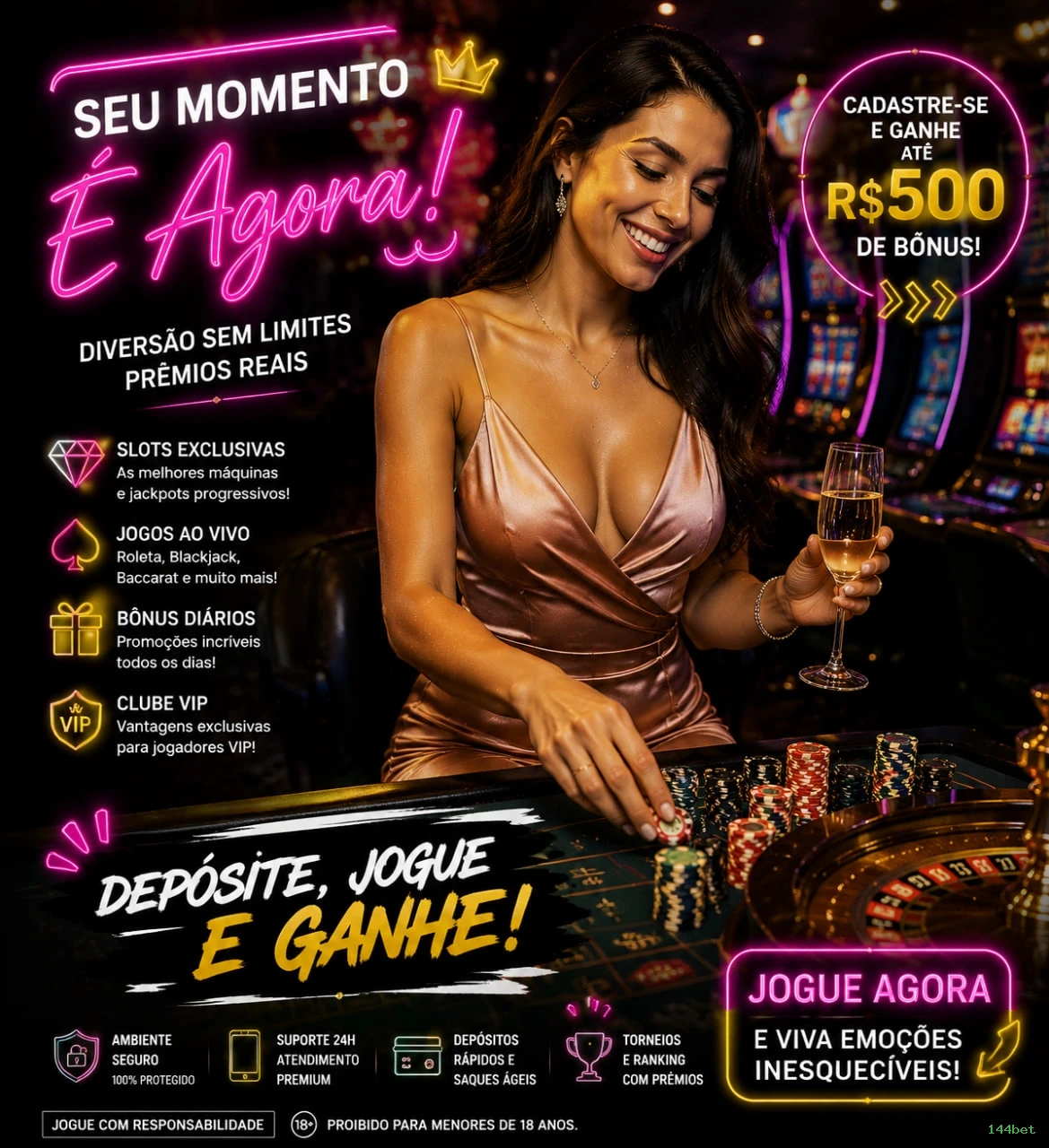 Imagem promocional do cadastro da 144bet