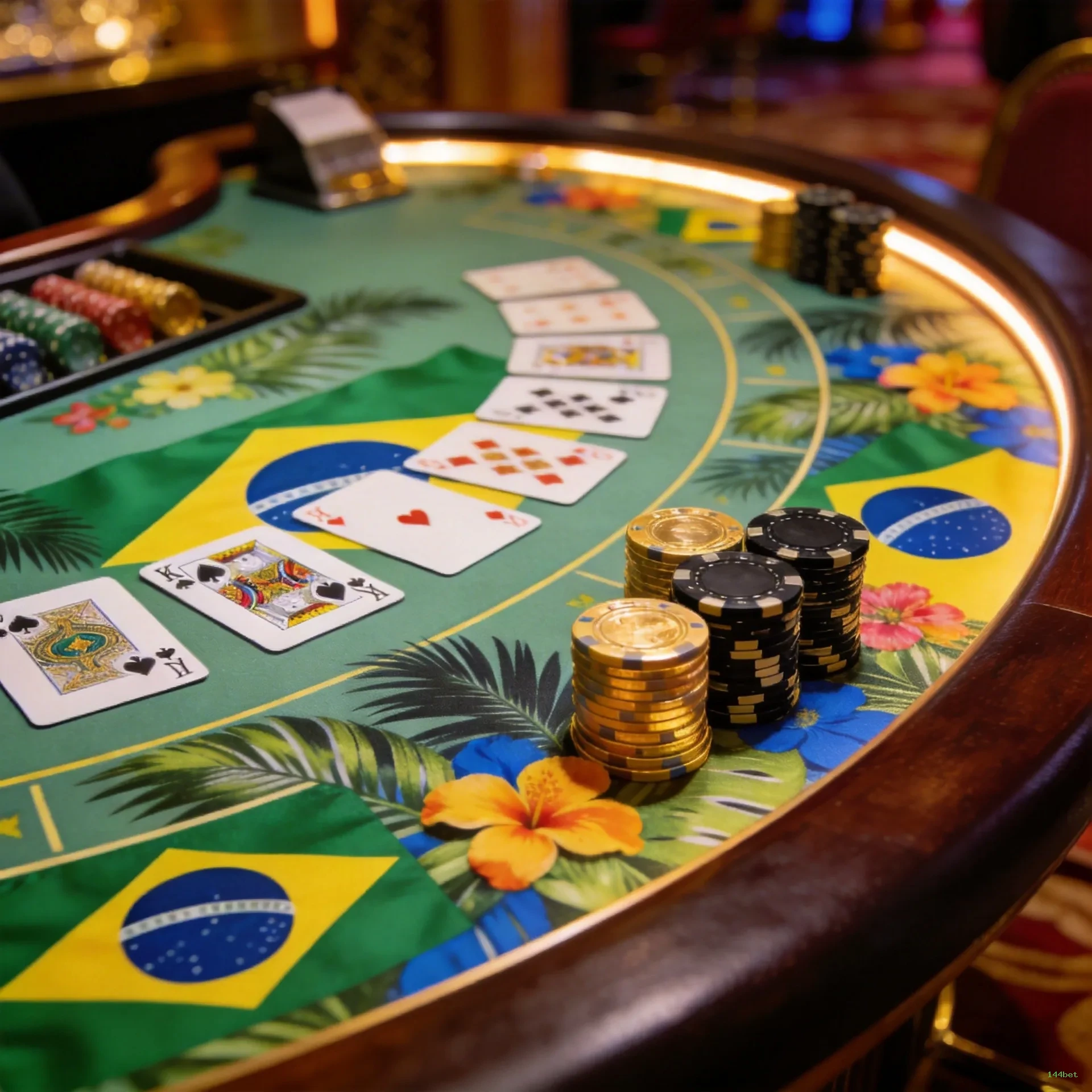 Imagem promocional do cassino online da 144bet mostrando jogos ao vivo