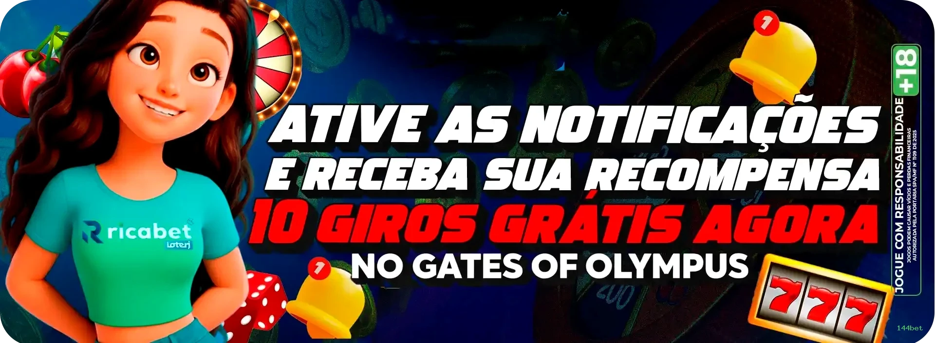 Imagem promocional dos ganhos da 144bet